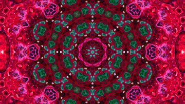 Soyut boya fırça mürekkep patlayabilir formanın düzgün kavramı simetrik desen süs dekoratif Kaleidoscope hareketi geometrik daire ve yıldız şekli