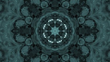 Soyut boya fırça mürekkep patlayabilir formanın düzgün kavramı simetrik desen süs dekoratif Kaleidoscope hareketi geometrik daire ve yıldız şekli