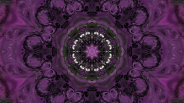 Soyut boya fırça mürekkep patlayabilir formanın düzgün kavramı simetrik desen süs dekoratif Kaleidoscope hareketi geometrik daire ve yıldız şekli