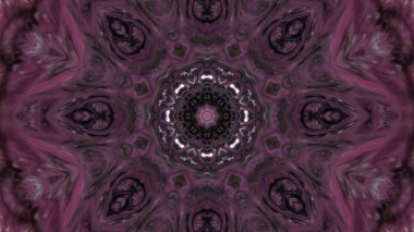 Soyut boya fırça mürekkep patlayabilir formanın düzgün kavramı simetrik desen süs dekoratif Kaleidoscope hareketi geometrik daire ve yıldız şekli