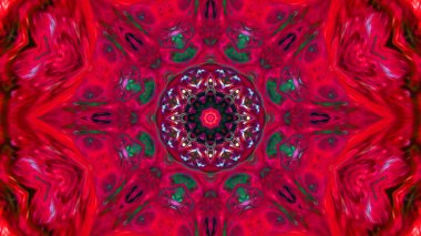 Soyut boya fırça mürekkep patlayabilir formanın düzgün kavramı simetrik desen süs dekoratif Kaleidoscope hareketi geometrik daire ve yıldız şekli