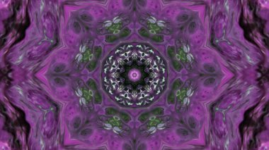 Soyut boya fırça mürekkep patlayabilir formanın düzgün kavramı simetrik desen süs dekoratif Kaleidoscope hareketi geometrik daire ve yıldız şekli