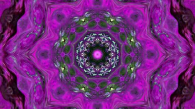 Soyut boya fırça mürekkep patlayabilir formanın düzgün kavramı simetrik desen süs dekoratif Kaleidoscope hareketi geometrik daire ve yıldız şekli