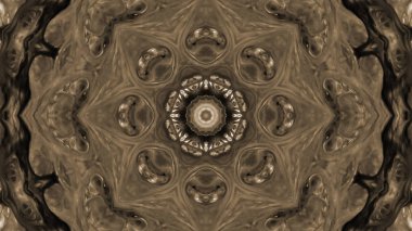 Soyut boya fırça mürekkep patlayabilir formanın düzgün kavramı simetrik desen süs dekoratif Kaleidoscope hareketi geometrik daire ve yıldız şekli