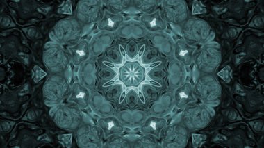 Soyut boya fırça mürekkep patlayabilir formanın düzgün kavramı simetrik desen süs dekoratif Kaleidoscope hareketi geometrik daire ve yıldız şekli