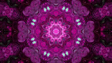 Soyut boya fırça mürekkep patlayabilir formanın düzgün kavramı simetrik desen süs dekoratif Kaleidoscope hareketi geometrik daire ve yıldız şekli