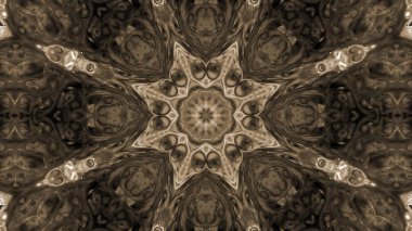 Soyut boya fırça mürekkep patlayabilir formanın düzgün kavramı simetrik desen süs dekoratif Kaleidoscope hareketi geometrik daire ve yıldız şekli