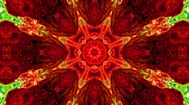 Soyut boya fırça mürekkep patlayabilir formanın düzgün kavramı simetrik desen süs dekoratif Kaleidoscope hareketi geometrik daire ve yıldız şekli