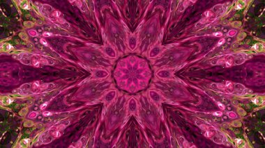 Soyut boya fırça mürekkep patlayabilir formanın düzgün kavramı simetrik desen süs dekoratif Kaleidoscope hareketi geometrik daire ve yıldız şekli