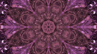 Soyut boya fırça mürekkep patlayabilir formanın düzgün kavramı simetrik desen süs dekoratif Kaleidoscope hareketi geometrik daire ve yıldız şekli