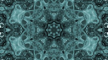 Soyut boya fırça mürekkep patlayabilir formanın düzgün kavramı simetrik desen süs dekoratif Kaleidoscope hareketi geometrik daire ve yıldız şekli