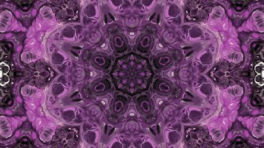 Soyut boya fırça mürekkep patlayabilir formanın düzgün kavramı simetrik desen süs dekoratif Kaleidoscope hareketi geometrik daire ve yıldız şekli