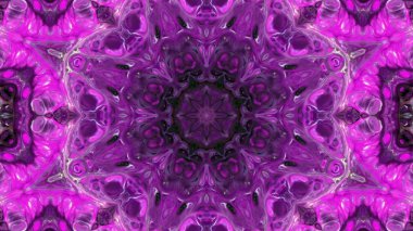 Soyut boya fırça mürekkep patlayabilir formanın düzgün kavramı simetrik desen süs dekoratif Kaleidoscope hareketi geometrik daire ve yıldız şekli