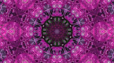 Soyut boya fırça mürekkep patlayabilir formanın düzgün kavramı simetrik desen süs dekoratif Kaleidoscope hareketi geometrik daire ve yıldız şekli