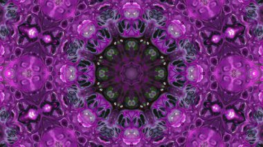 Soyut boya fırça mürekkep patlayabilir formanın düzgün kavramı simetrik desen süs dekoratif Kaleidoscope hareketi geometrik daire ve yıldız şekli