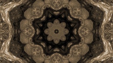 Soyut boya fırça mürekkep patlayabilir formanın düzgün kavramı simetrik desen süs dekoratif Kaleidoscope hareketi geometrik daire ve yıldız şekli