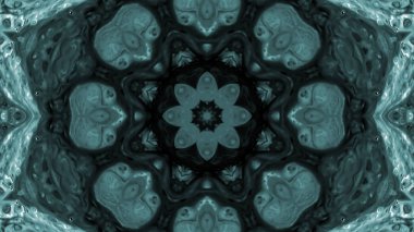 Soyut boya fırça mürekkep patlayabilir formanın düzgün kavramı simetrik desen süs dekoratif Kaleidoscope hareketi geometrik daire ve yıldız şekli