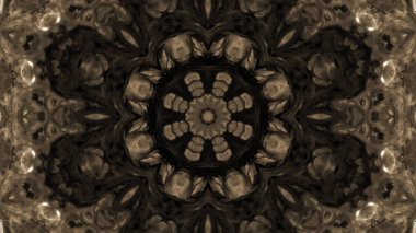 Soyut boya fırça mürekkep patlayabilir formanın düzgün kavramı simetrik desen süs dekoratif Kaleidoscope hareketi geometrik daire ve yıldız şekli