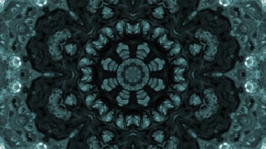 Soyut boya fırça mürekkep patlayabilir formanın düzgün kavramı simetrik desen süs dekoratif Kaleidoscope hareketi geometrik daire ve yıldız şekli