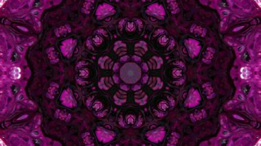 Soyut boya fırça mürekkep patlayabilir formanın düzgün kavramı simetrik desen süs dekoratif Kaleidoscope hareketi geometrik daire ve yıldız şekli