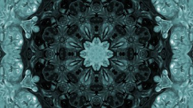 Soyut boya fırça mürekkep patlayabilir formanın düzgün kavramı simetrik desen süs dekoratif Kaleidoscope hareketi geometrik daire ve yıldız şekli