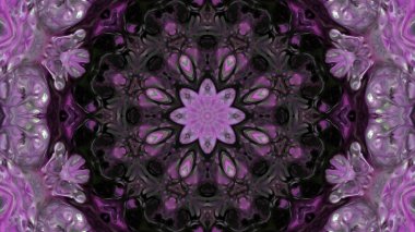 Soyut boya fırça mürekkep patlayabilir formanın düzgün kavramı simetrik desen süs dekoratif Kaleidoscope hareketi geometrik daire ve yıldız şekli