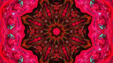 Soyut boya fırça mürekkep patlayabilir formanın düzgün kavramı simetrik desen süs dekoratif Kaleidoscope hareketi geometrik daire ve yıldız şekli