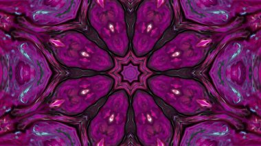 Soyut boya fırça mürekkep patlayabilir formanın düzgün kavramı simetrik desen süs dekoratif Kaleidoscope hareketi geometrik daire ve yıldız şekli