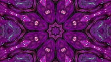 Soyut boya fırça mürekkep patlayabilir formanın düzgün kavramı simetrik desen süs dekoratif Kaleidoscope hareketi geometrik daire ve yıldız şekli