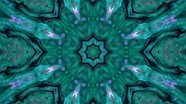 Soyut boya fırça mürekkep patlayabilir formanın düzgün kavramı simetrik desen süs dekoratif Kaleidoscope hareketi geometrik daire ve yıldız şekli