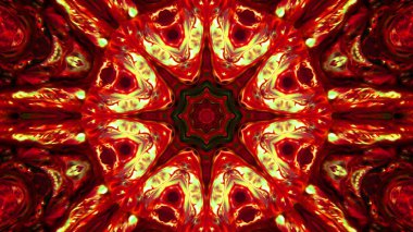 Soyut boya fırça mürekkep patlayabilir formanın düzgün kavramı simetrik desen süs dekoratif Kaleidoscope hareketi geometrik daire ve yıldız şekli