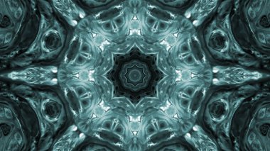 Soyut boya fırça mürekkep patlayabilir formanın düzgün kavramı simetrik desen süs dekoratif Kaleidoscope hareketi geometrik daire ve yıldız şekli