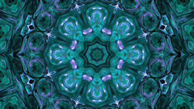 Soyut boya fırça mürekkep patlayabilir formanın düzgün kavramı simetrik desen süs dekoratif Kaleidoscope hareketi geometrik daire ve yıldız şekli