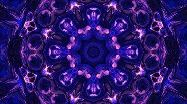 Soyut boya fırça mürekkep patlayabilir formanın düzgün kavramı simetrik desen süs dekoratif Kaleidoscope hareketi geometrik daire ve yıldız şekli