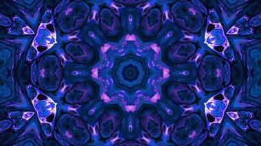 Soyut boya fırça mürekkep patlayabilir formanın düzgün kavramı simetrik desen süs dekoratif Kaleidoscope hareketi geometrik daire ve yıldız şekli