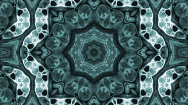 Soyut boya fırça mürekkep patlayabilir formanın düzgün kavramı simetrik desen süs dekoratif Kaleidoscope hareketi geometrik daire ve yıldız şekli