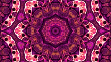 Soyut boya fırça mürekkep patlayabilir formanın düzgün kavramı simetrik desen süs dekoratif Kaleidoscope hareketi geometrik daire ve yıldız şekli