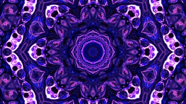 Soyut boya fırça mürekkep patlayabilir formanın düzgün kavramı simetrik desen süs dekoratif Kaleidoscope hareketi geometrik daire ve yıldız şekli