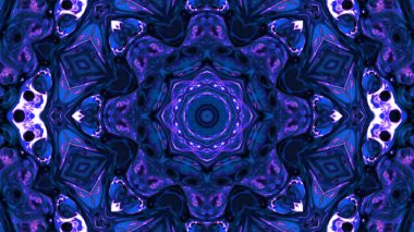 Soyut boya fırça mürekkep patlayabilir formanın düzgün kavramı simetrik desen süs dekoratif Kaleidoscope hareketi geometrik daire ve yıldız şekli