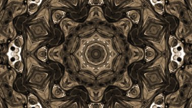 Soyut boya fırça mürekkep patlayabilir formanın düzgün kavramı simetrik desen süs dekoratif Kaleidoscope hareketi geometrik daire ve yıldız şekli