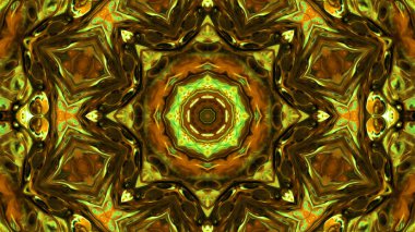 Soyut boya fırça mürekkep patlayabilir formanın düzgün kavramı simetrik desen süs dekoratif Kaleidoscope hareketi geometrik daire ve yıldız şekli