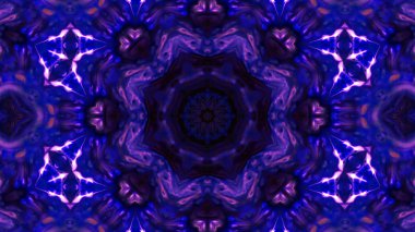 Soyut boya fırça mürekkep patlayabilir formanın düzgün kavramı simetrik desen süs dekoratif Kaleidoscope hareketi geometrik daire ve yıldız şekli