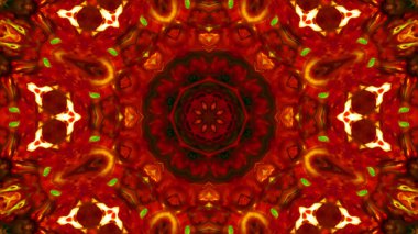 Soyut boya fırça mürekkep patlayabilir formanın düzgün kavramı simetrik desen süs dekoratif Kaleidoscope hareketi geometrik daire ve yıldız şekli