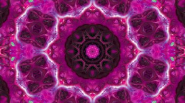 Soyut boya fırça mürekkep patlayabilir formanın düzgün kavramı simetrik desen süs dekoratif Kaleidoscope hareketi geometrik daire ve yıldız şekli