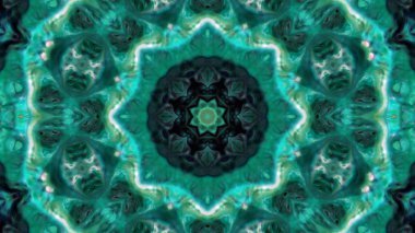 Soyut boya fırça mürekkep patlayabilir formanın düzgün kavramı simetrik desen süs dekoratif Kaleidoscope hareketi geometrik daire ve yıldız şekli