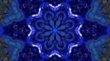 Soyut boya fırça mürekkep patlayabilir formanın düzgün kavramı simetrik desen süs dekoratif Kaleidoscope hareketi geometrik daire ve yıldız şekli