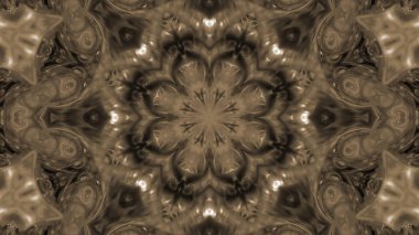 Soyut boya fırça mürekkep patlayabilir formanın düzgün kavramı simetrik desen süs dekoratif Kaleidoscope hareketi geometrik daire ve yıldız şekli