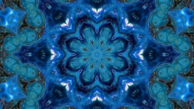 Soyut boya fırça mürekkep patlayabilir formanın düzgün kavramı simetrik desen süs dekoratif Kaleidoscope hareketi geometrik daire ve yıldız şekli