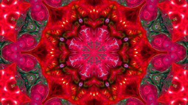 Soyut boya fırça mürekkep patlayabilir formanın düzgün kavramı simetrik desen süs dekoratif Kaleidoscope hareketi geometrik daire ve yıldız şekli