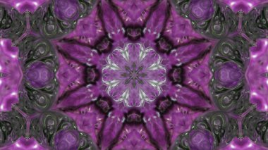 Soyut boya fırça mürekkep patlayabilir formanın düzgün kavramı simetrik desen süs dekoratif Kaleidoscope hareketi geometrik daire ve yıldız şekli